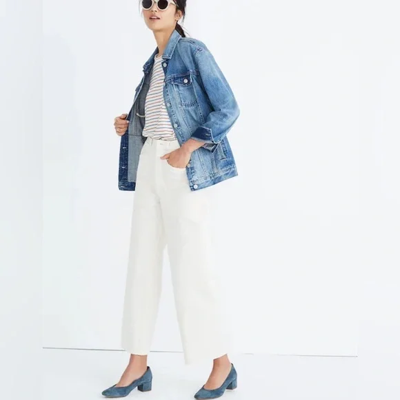 Madewell Oversized medium wash Denim Jean Jacket Size M - Picture 2 of 12